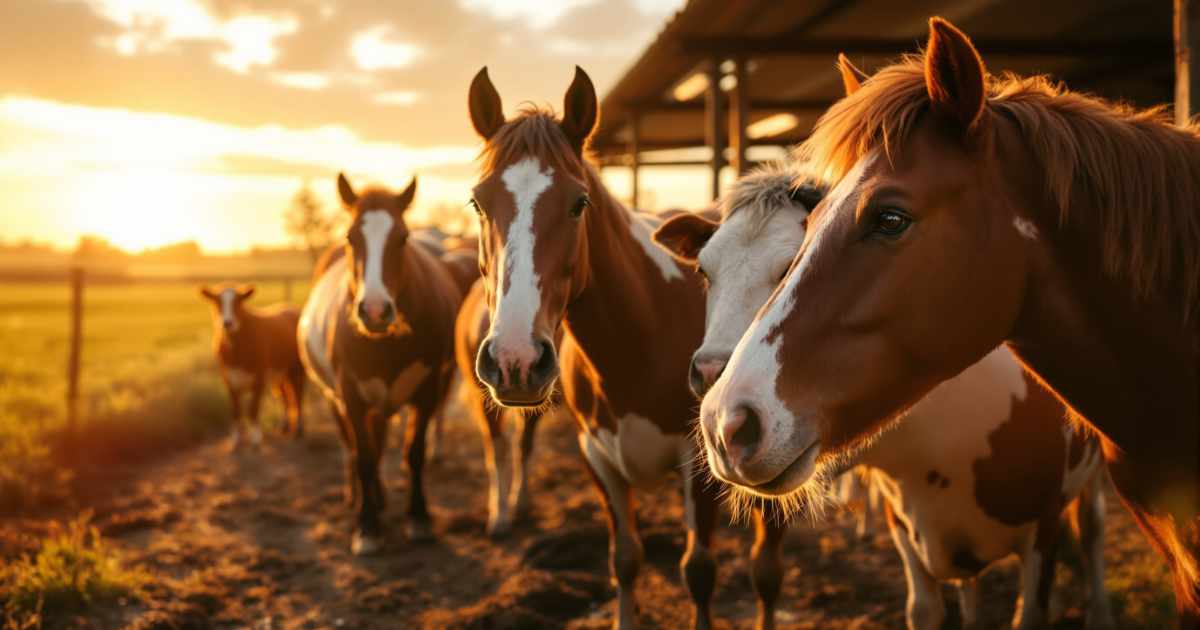farmyard golden hour