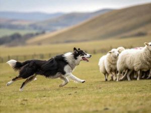 working dog running